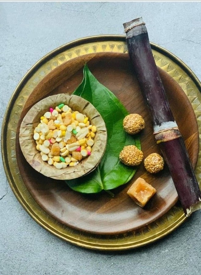 SatvaDaily Ellu Bella Mix 400g + Sakkare Achu 250g + 10 boxes Combo | Yellu Bella Mix for Pongal/Sankranthi Sankranthi Special Mix Pongal Lohri Items Ellu Beerodu Jaggery Sesame Mixed | Makara Sankranthi Pongal Special Nugulu + Sugar Candy Box Shape - Image 5