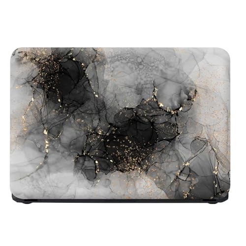 Techfit Full Body Laptop Skin Upto 15.6 inch Sticker Compatible for Dell/HP/Lenovo/Acer/Asus All Laptop Size Upto 14 to 15.6 Inch - Black Marble Gold Pattern - Image 3