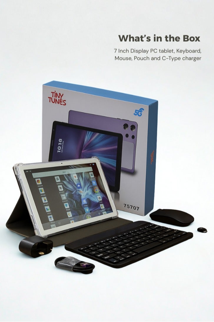 Tiny Tunes TS707 Smart Kids Tablet 7 inch Display | Wi-Fi | SIM | Mouse | Keyboard - Image 2