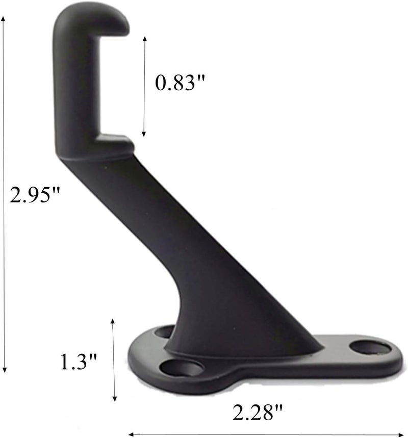 Langdoly Metal Stair Handrail Brackets with Mounting Plate and Screws- Satin Black-Set of10 - Image 2
