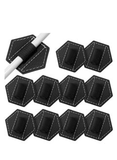 Pen Loops Holder, Self Adhesive Pen Holders for Notebook, Self Adhesive Hexagon Leather Pencil Holder with Elastic Loop, Designed for Notebooks, Journals, Calendars, Tablet