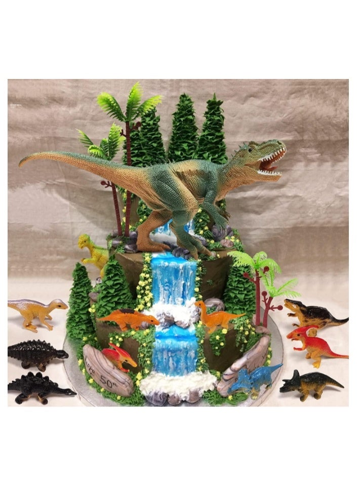 Birthday Cake Decoration Set Of  26 Dinosaur Cake Decorations, Dinosaur Cake Decoration, Dinosaur Cake Topper, Dinosaur Birthday Decoration, Jungle Cake Decoration Boy, Dinosaur Party Cake Decoration for Children - Image 2