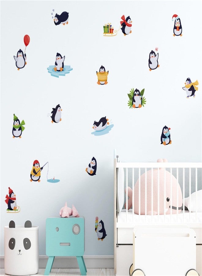 Saomour Cartoon Cute Penguin Wall Decals Ins Style Room, Living Room, Bedroom Decoration Stickers Pegatinas para Pared - Image 3