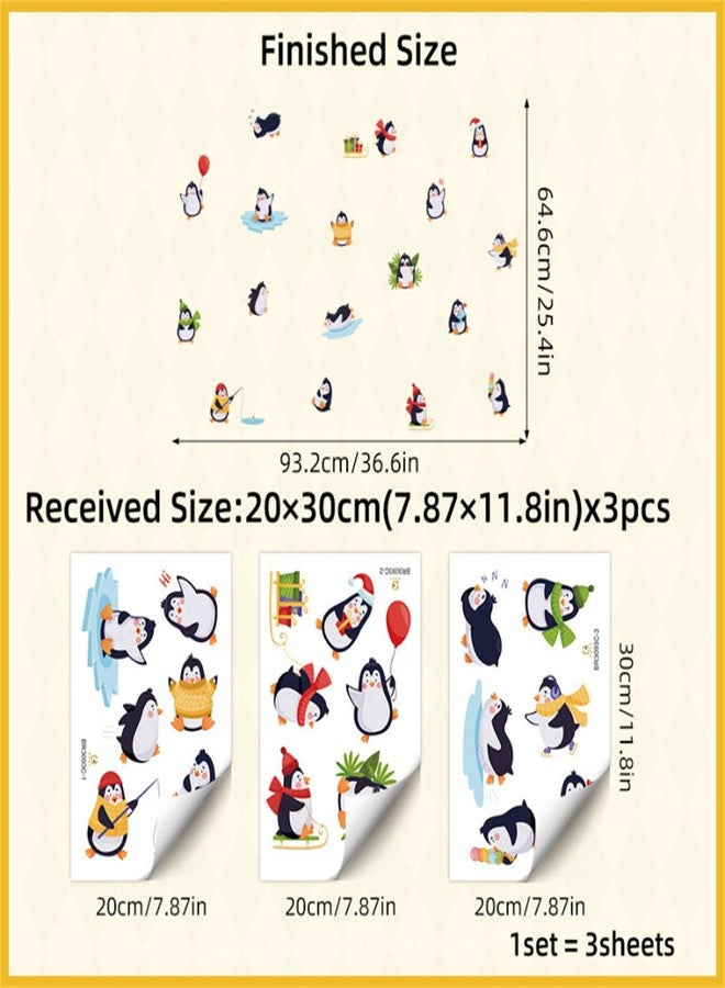 Saomour Cartoon Cute Penguin Wall Decals Ins Style Room, Living Room, Bedroom Decoration Stickers Pegatinas para Pared - Image 5