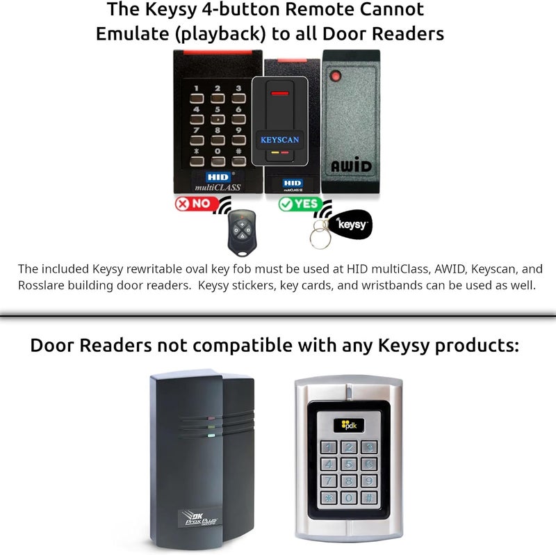 Keysy RFID Duplicator - Copy Key Fobs and Key Cards (HID Prox, AWID, Indala, ioProx, Rosslare, XceedID, Paradox, CDVI + More) Reader Writer Copier Cloner 125kHz Including (1 Key Fob) - Image 3