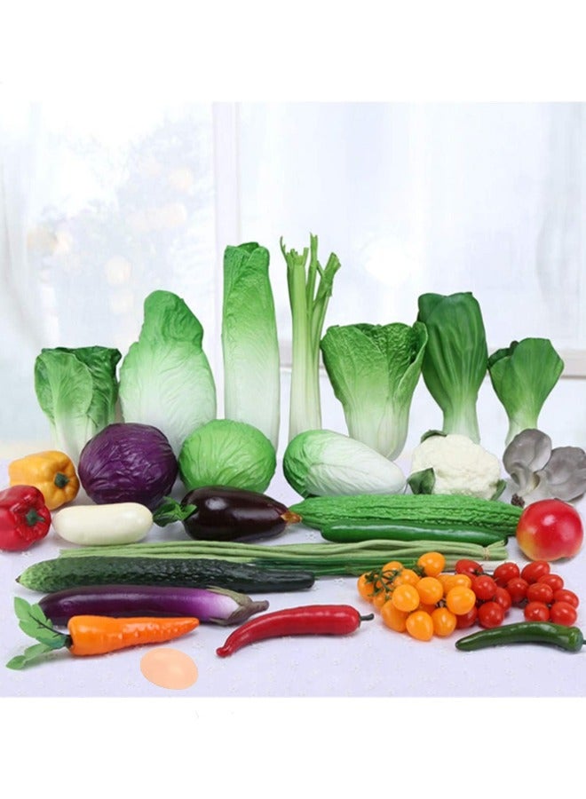 Forest Home Artificial Eggplant Cucumber and Egg Set 3 Pieces Lifelike Soft PU Fake Food Vegetables for Home Office Decoration Photography Prop - Image 5