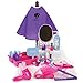 Sophia's Sophias Hair Salon Complete 30 Piece Set with Styling Tools Hair Ties Brush Mirror Blow Dryer Salon Cape and More for 18 Dolls PinkPurple - Image 4