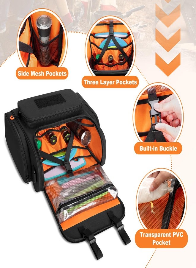 HODRANT Tactical Camp Kitchen Organizer, Large Camping Utensil Storage Bag with Paper Towel Holder & Multi Pockets, Hanging Cookware Caddy for Outdoor BBQ Cooking Essentials, Bag Only - Image 2