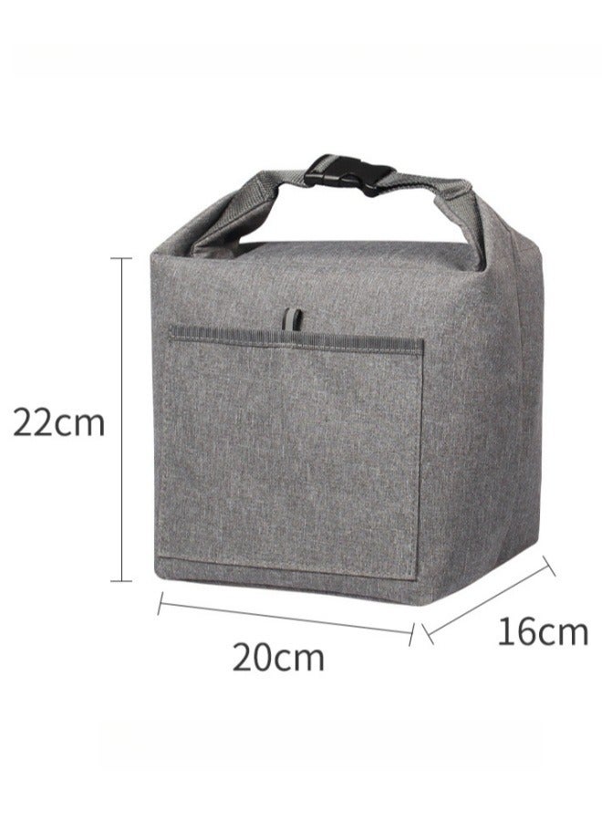Browning PEVA Liner Insulated Bag Portable Oxford Cloth Insulated Lunch Bag - Grey  - Image 2