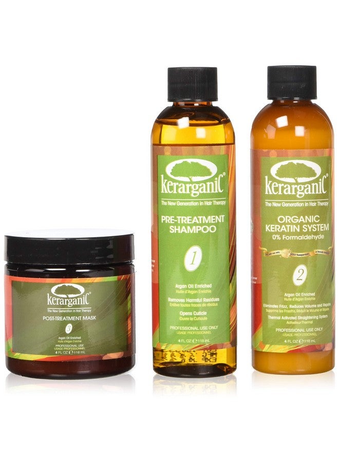 kerarganic Keratin Treatment Set Organic Formaldehyde Free 4Oz Kit - Image 1