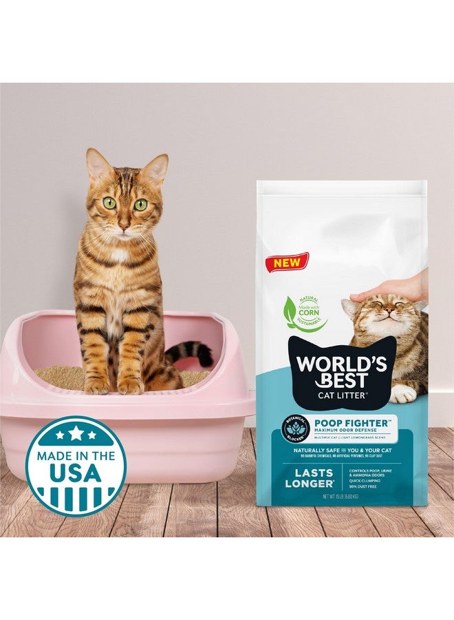 WORLD'S BEST CAT LITTER Poop Fighter Maximum Odor Defense, 8-Pounds - Natural Ingredients, Quick Clumping, Flushable, 99% Dust Free & Made in USA - Long-Lasting Odor Control & Easy Scooping - Image 5