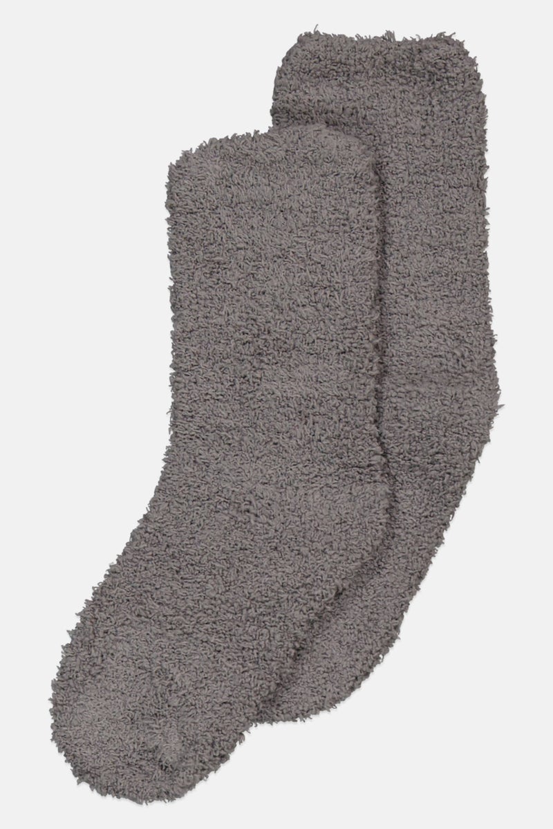 Don't Call Me Jennyfer Women 1 Pair High Cut Textured Socks, Grey 