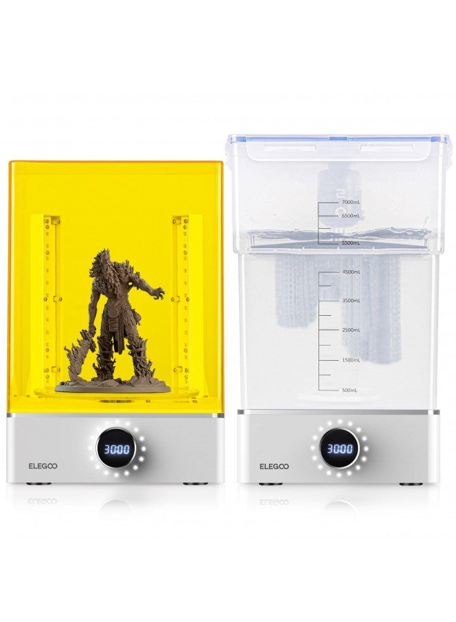 ELEGOO Mercury X Bundle with Separate Wash Station and Cure Station for Large Resin 3D Printed Models, Compatible with Saturn, Mars MSLA 3D Printers