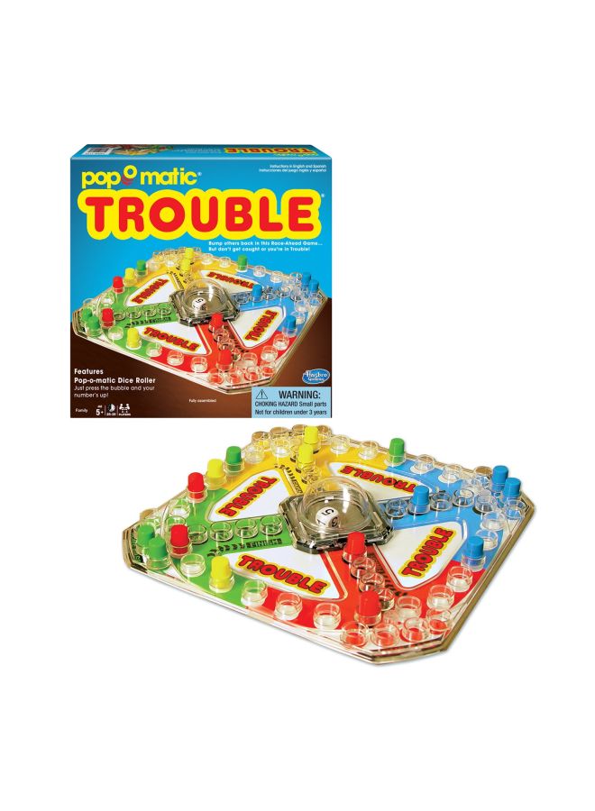 Winning Moves Classic Trouble with Retro Artwork and Pop-o-Matic Popper Games USA, Designed for Kids, Ages 5+ Perfect for an Indoor Interactive Activity (1176) - Image 1
