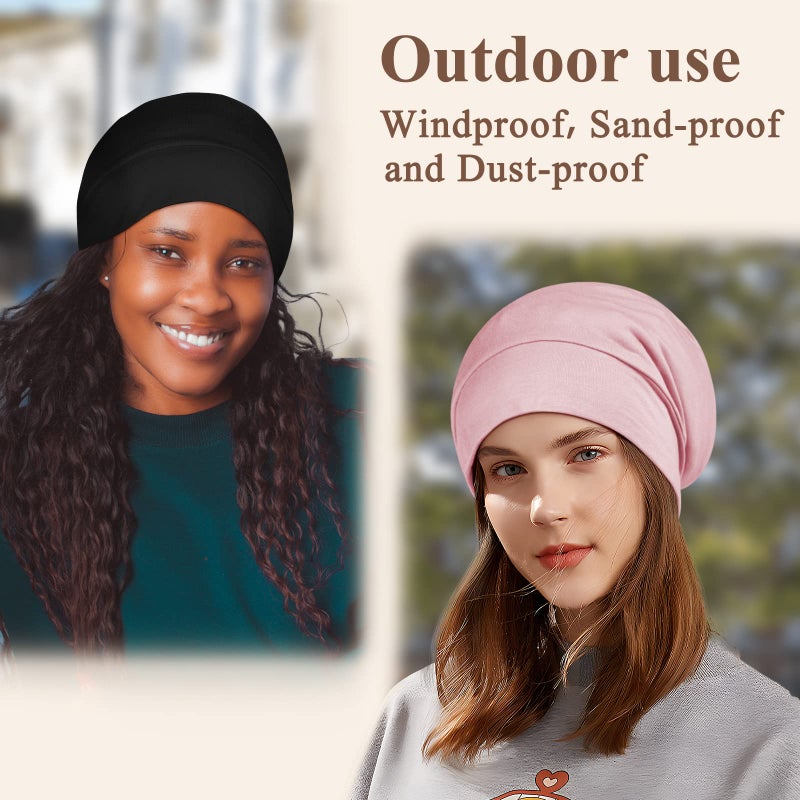 OLESILK Mulberry Silk Bonnet for Sleeping Women, Real Silk, Not Satin Pink - Image 5