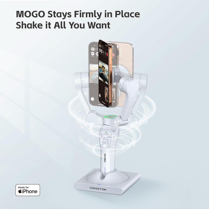 COMITOK Gimbal Stabilizer Dock for MOGO Charging Dock with Stand | Multi-Functional Desktop Charger | Charge, Store, and Showcase Your MOGO | Stable Holder for MOGO Devices - Image 5