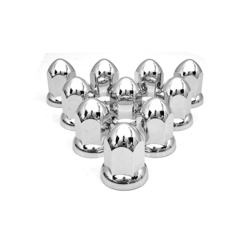 High Soar Lug Nut Covers33 mm Chrome Lug Nut 10 Pcs Covers Caps for Semi Trucks AccessoriesAxle Cover ThreadOn ABS Wheel Axle Nut Complete Waterproof Bullet