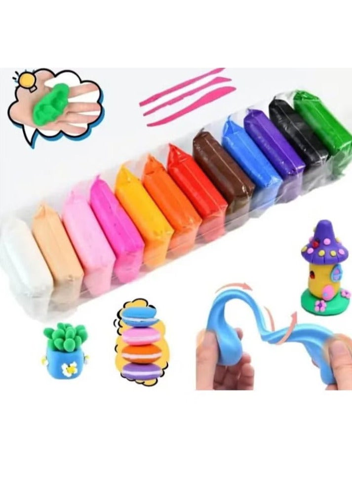 Set of twelve bags of colorful foam clay for kids  - Image 1