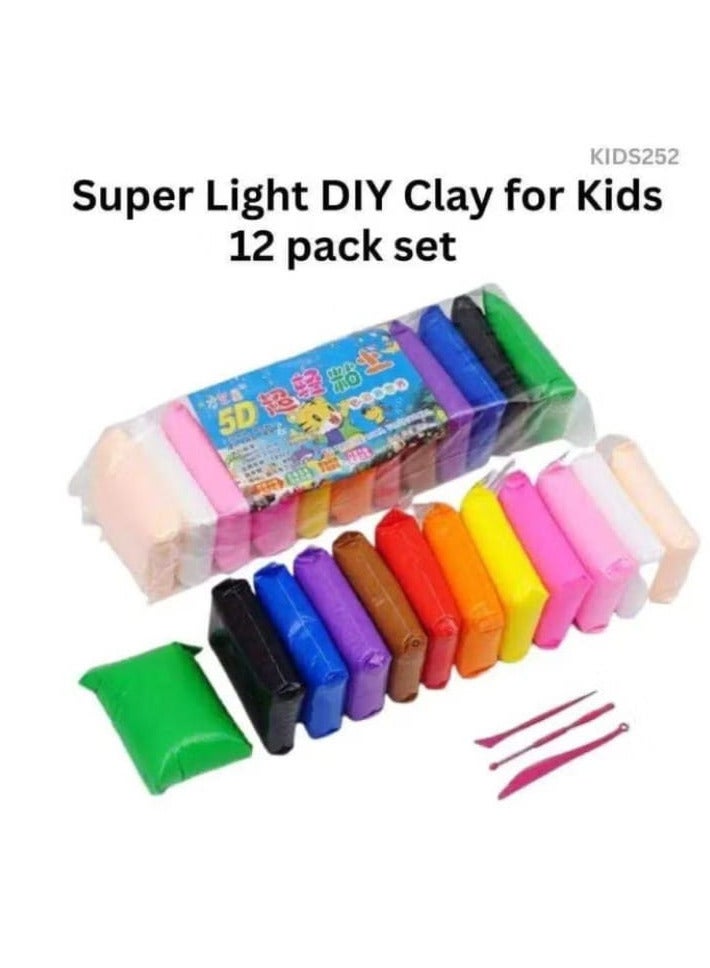 Set of twelve bags of colorful foam clay for kids  - Image 2