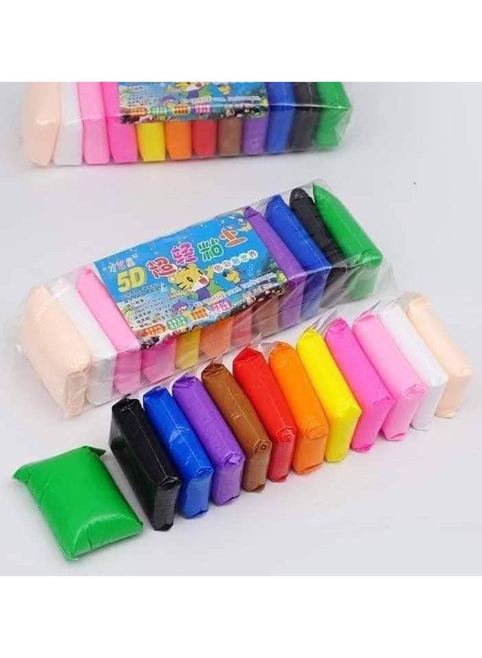 Set of twelve bags of colorful foam clay for kids  - Image 4