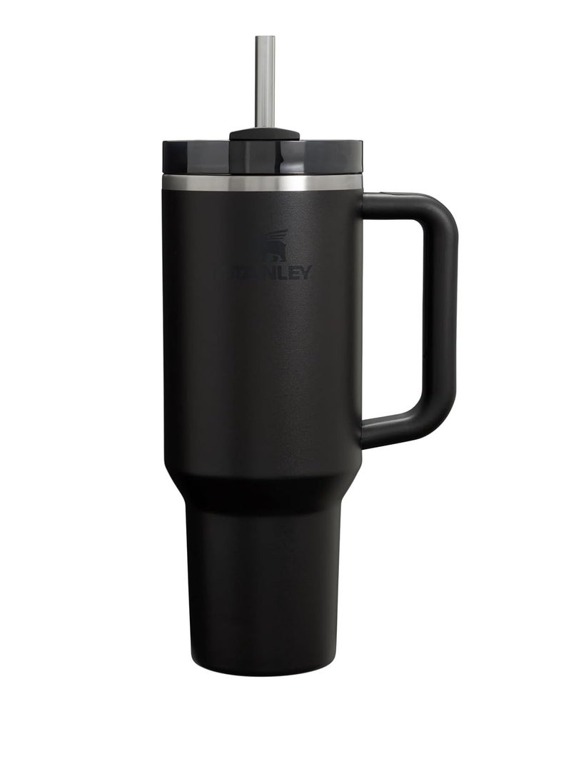 Stanley STANLEY Quencher H2.0 Tumbler with Handle and Straw 40 oz | Flowstate 3-Position Lid | Cup Holder Compatible for Travel | Insulated Stainless Steel Cup | BPA-Free | Black 2.0 - Image 1
