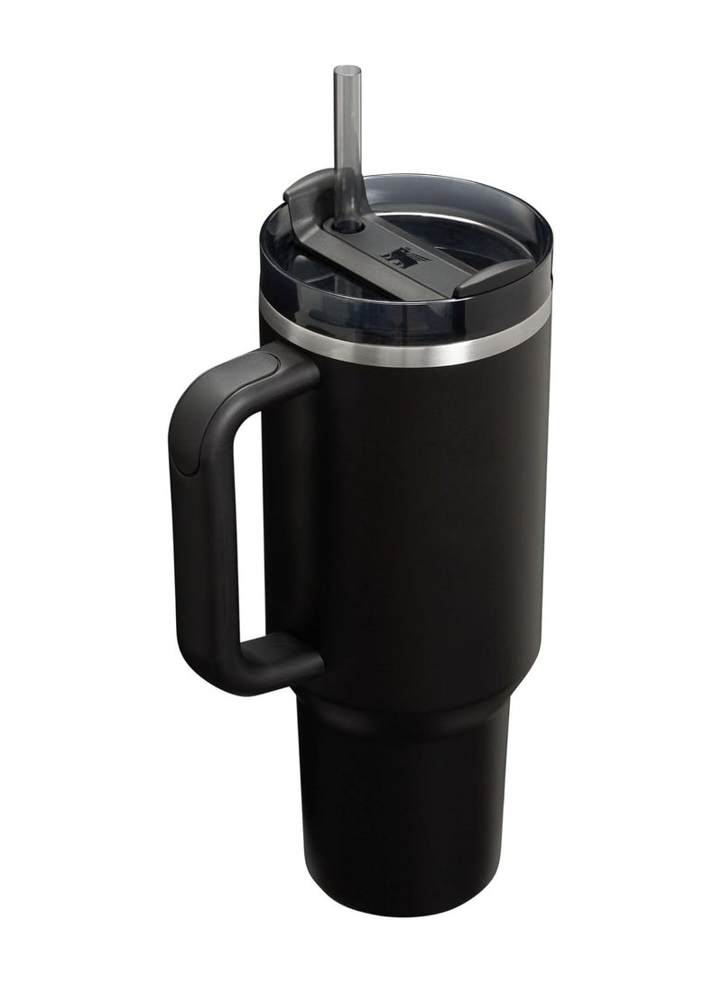 Stanley STANLEY Quencher H2.0 Tumbler with Handle and Straw 40 oz | Flowstate 3-Position Lid | Cup Holder Compatible for Travel | Insulated Stainless Steel Cup | BPA-Free | Black 2.0 - Image 2