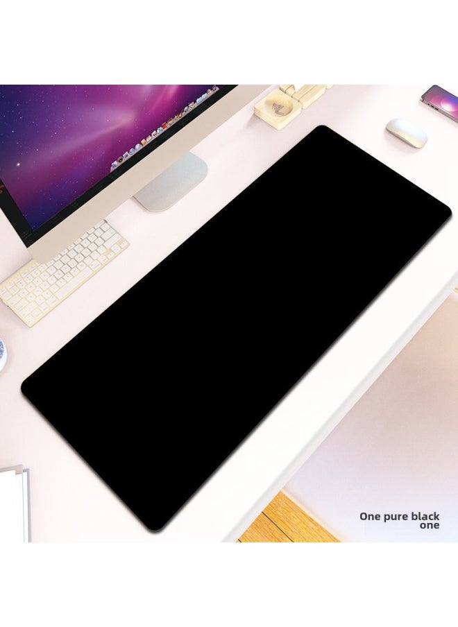 Generic - Large Mouse Pad Cad Office Shortcut Encyclopedia Large Desktop Ps Computer Desk Pad Keyboard Mat For Boys And Girls-Color:500*1000*3mm-Pattern:Pure Black - Image 1