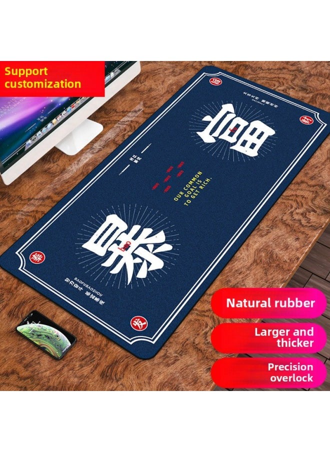 Generic - Large Mouse Pad Cad Office Shortcut Encyclopedia Large Desktop Ps Computer Desk Pad Keyboard Mat For Boys And Girls-Color:500*1000*3mm-Pattern:Pure Black - Image 1