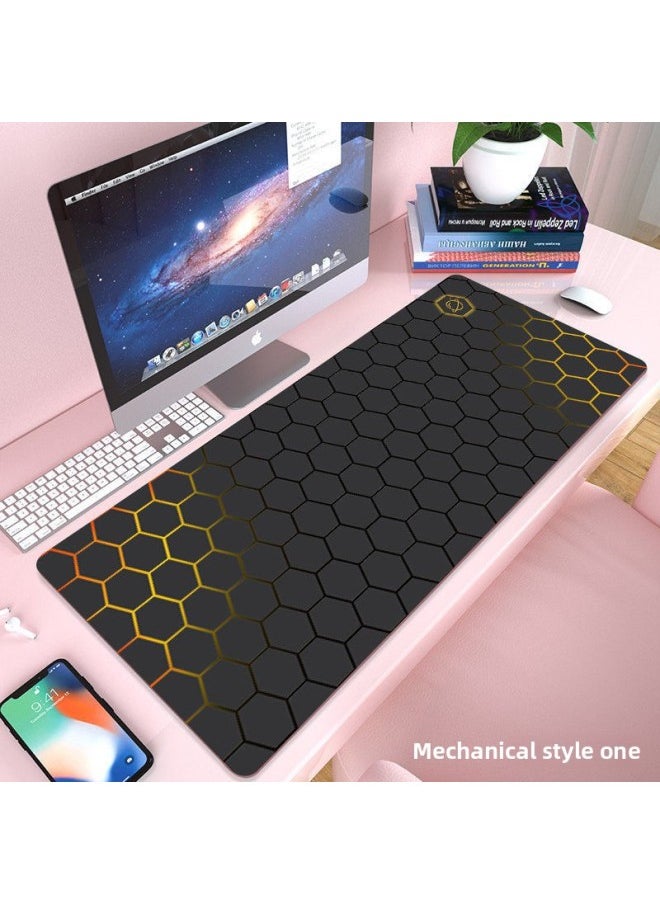 Generic - Large Mouse Pad Cad Office Shortcut Encyclopedia Large Desktop Ps Computer Desk Pad Keyboard Mat For Boys And Girls-Color:500*1000*3mm-Pattern:Pure Black - Image 1