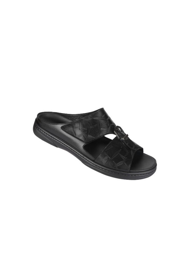 barjeel uno - Barjeel Uno Mens Arabic Sandals 23826 Black - Image 1