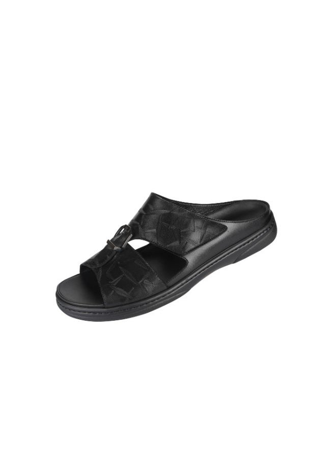 barjeel uno - Barjeel Uno Mens Arabic Sandals 23826 Black - Image 1