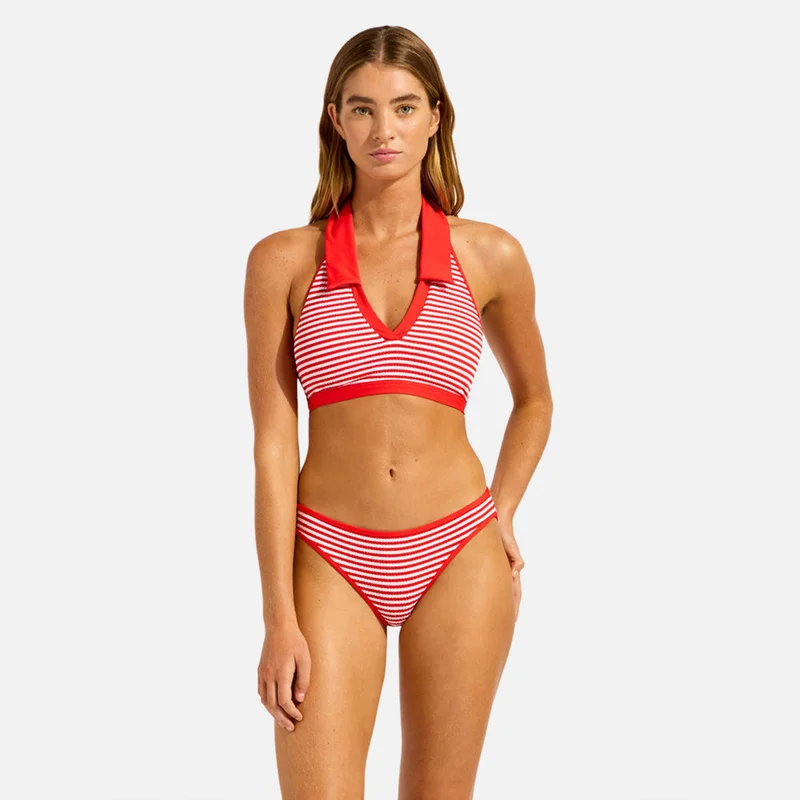 Seafolly  Clubhouse Halter Top With Collar Bikini Top - Women for Women | Best Price UAE