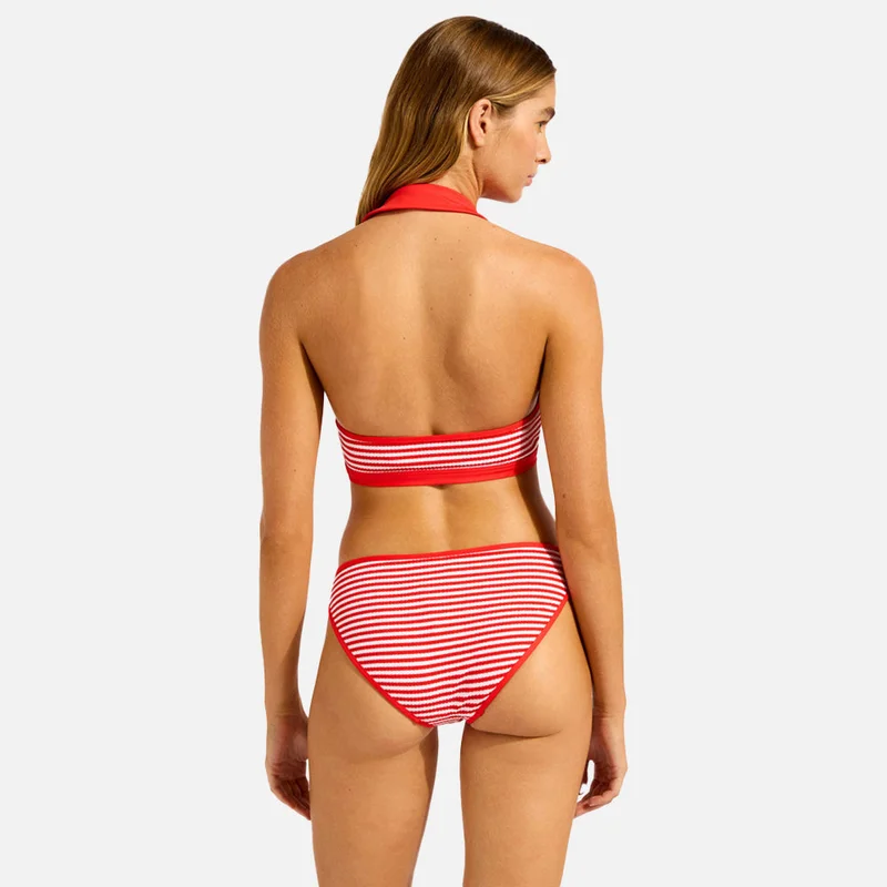Seafolly Clubhouse Halter Top With Collar Bikini Top - Women