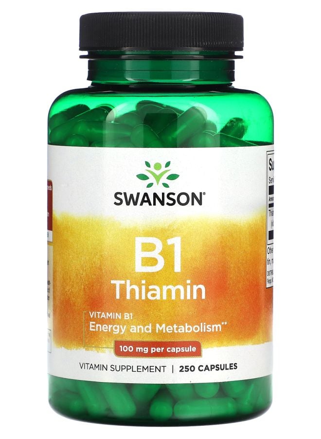 SWANSON ب1 ثيامين 100 ملغ 250 كبسولة
