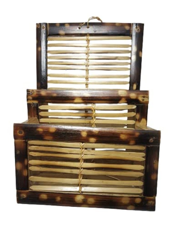 HM SERVICES Handmade Bamboo Letter Box/documents Holder. (Size- 25 cm X 18 cm) - Image 1