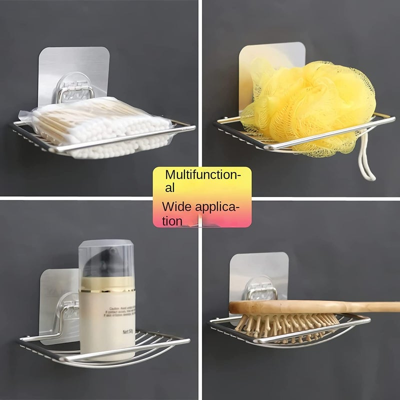 Afrodite Soap Dish Holder, No Drilling, 304 Rustproof Stainless Steel Soap Dish for Shower, Bathroom, Tub and Kitchen Sink - Image 5