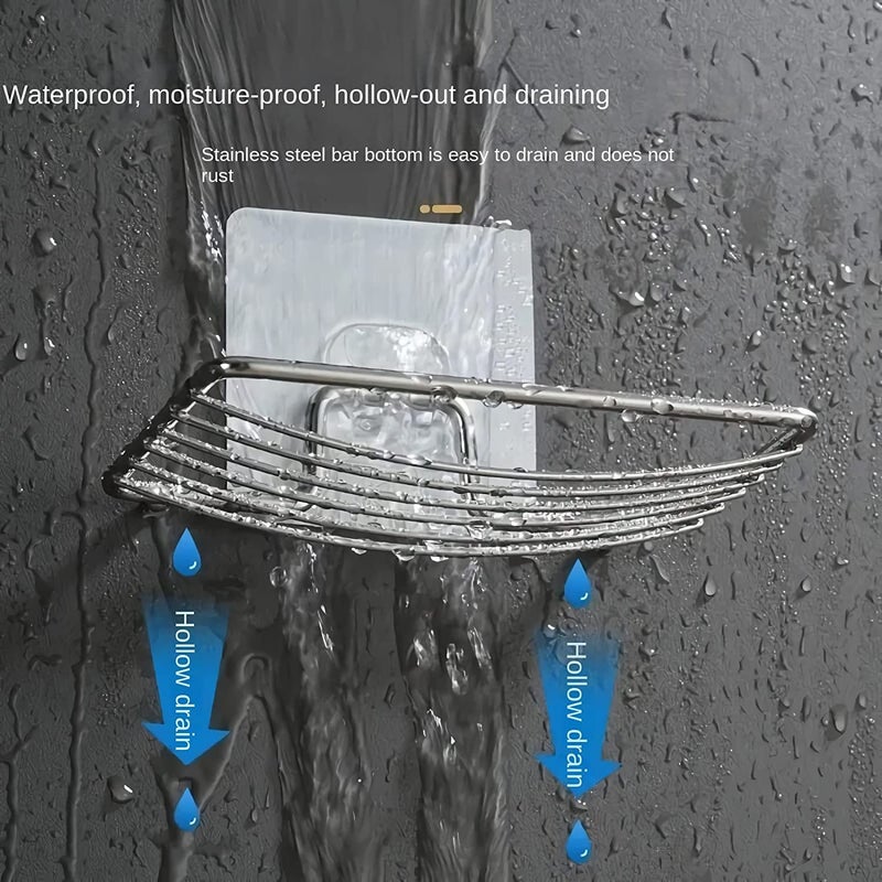 Afrodite Soap Dish Holder, No Drilling, 304 Rustproof Stainless Steel Soap Dish for Shower, Bathroom, Tub and Kitchen Sink - Image 3