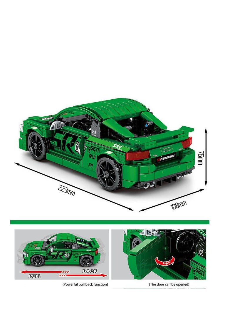 Sembo 8314 - Hurricane car building blocks - 754 pcs - Green - Image 2