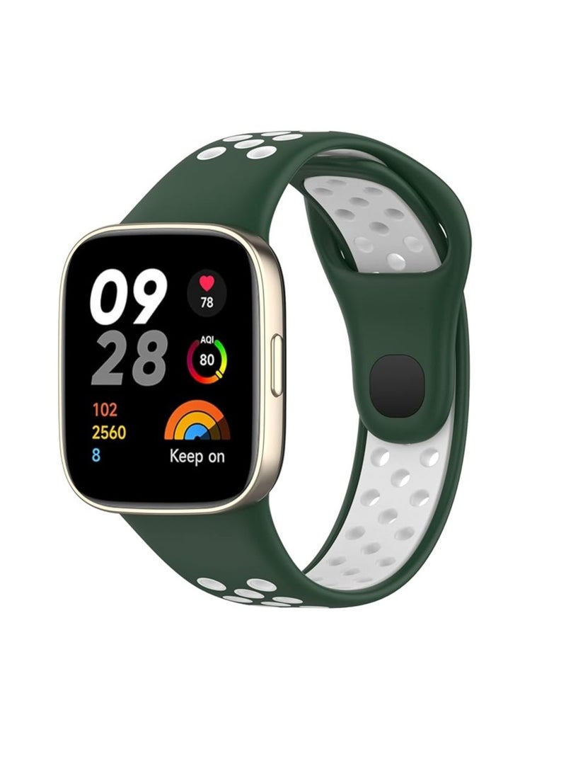 حزام لساعة Xiaomi Redmi Watch 3 / Xiaomi Mi Watch Lite 3، [مسامي] حزام سيليكون ناعم، حزام بلونين، حزام بديل من السيليكون