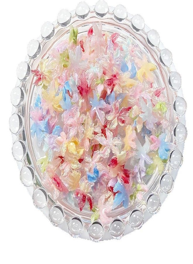 LIFOOST 80PCS Flower Nail Art Charms 3D Hawaii Flowers Nail Rhinestones Hibiscus Floral Gems Colorful Sparkling Night Light Accessories Spring Summer Jewelry for Women Acrylic Manicure Supplies - Image 4