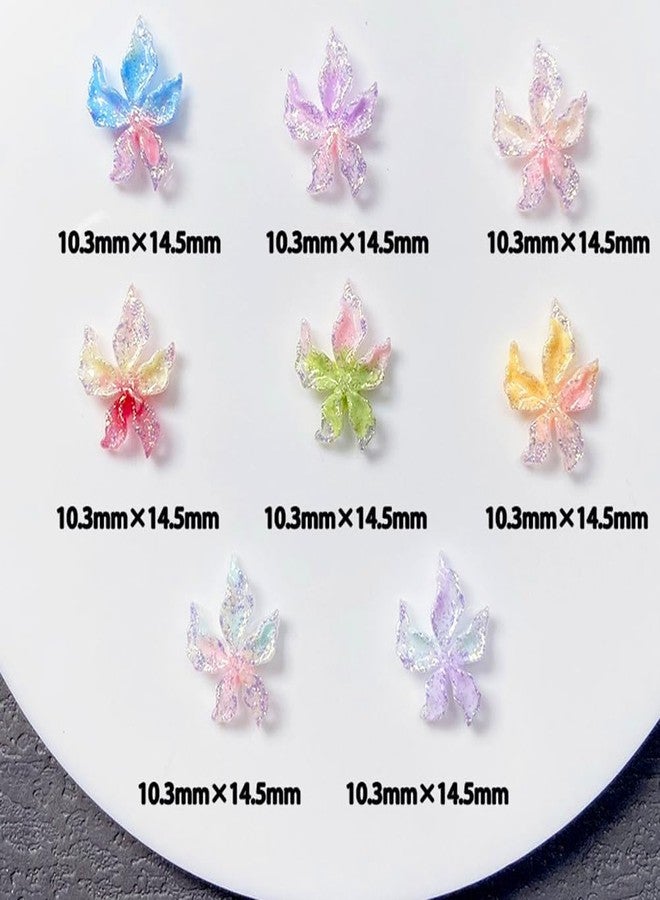 LIFOOST 80PCS Flower Nail Art Charms 3D Hawaii Flowers Nail Rhinestones Hibiscus Floral Gems Colorful Sparkling Night Light Accessories Spring Summer Jewelry for Women Acrylic Manicure Supplies - Image 5