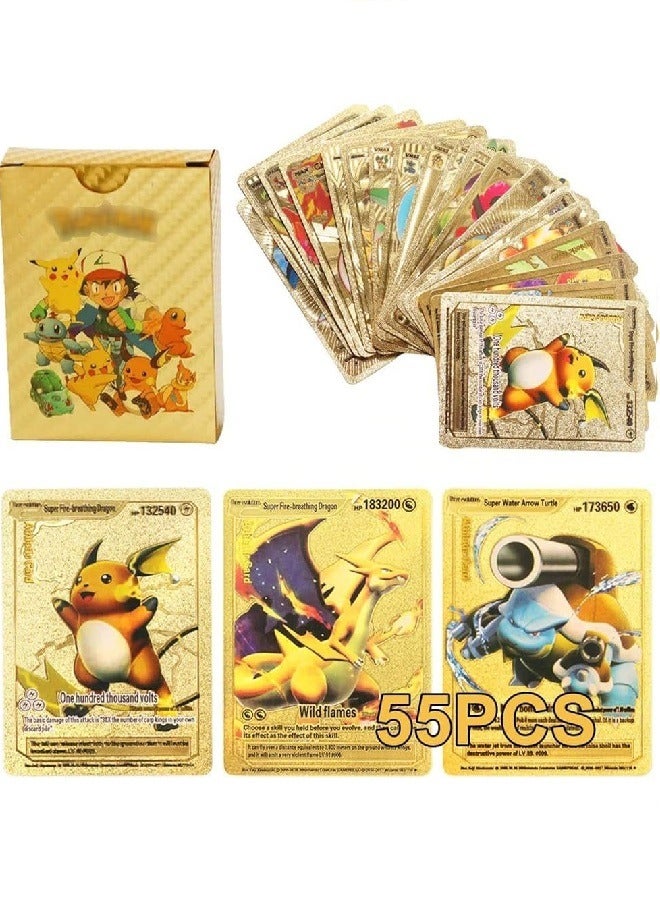 Pokemon Trading Gold cards all rare series set of 55 (Gold) - Image 1