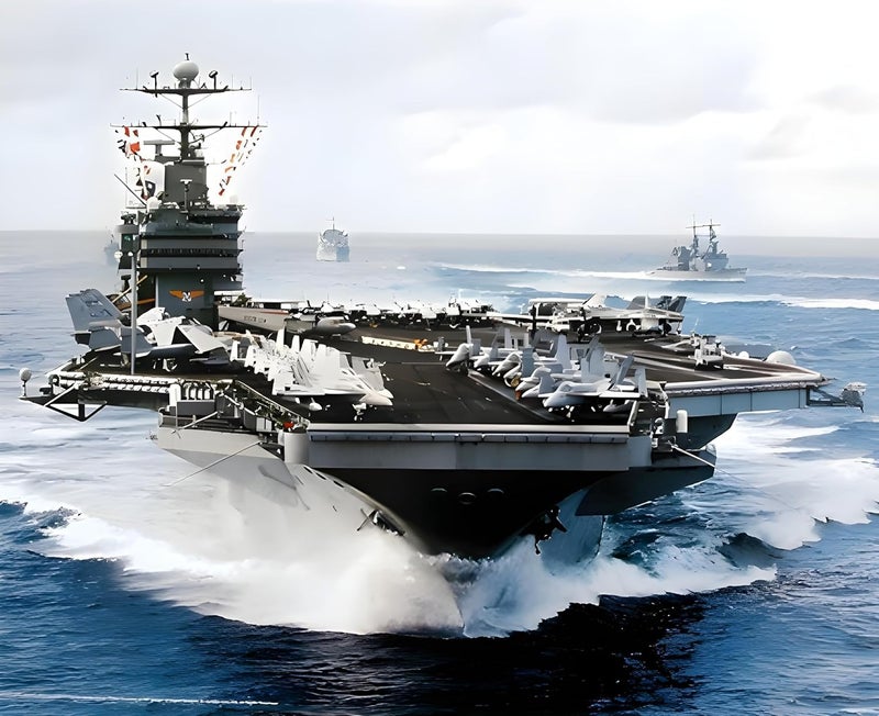 500 Pieces Wooden Jigsaw Puzzle USS Aircraft Carrier Military Ship Model For Adults Family Games - Image 2