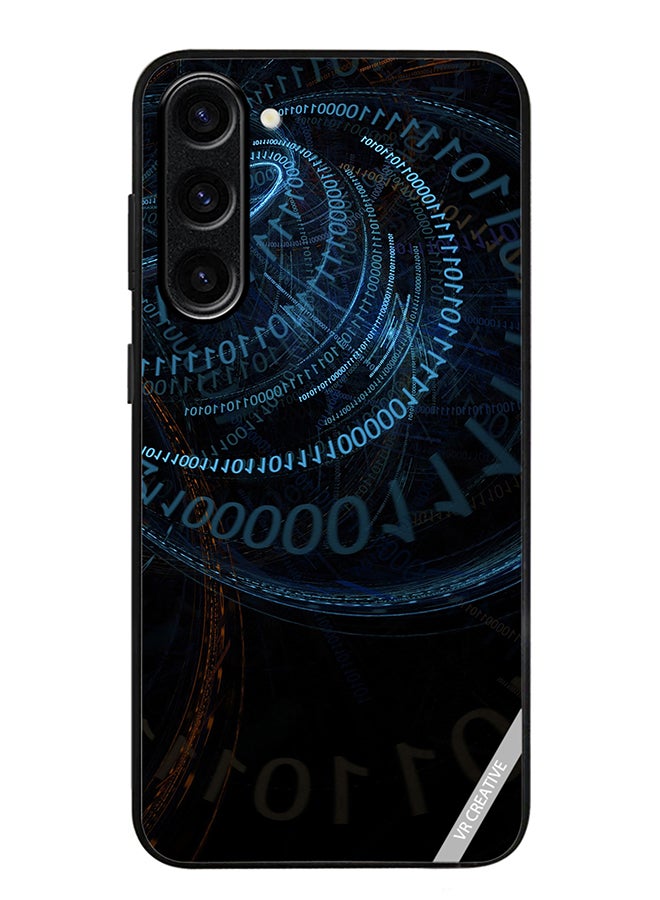 VR CREATIVE Protective Case Cover For Samsung Galaxy S24 Plus Binary Code Abstract Design Multicolour - Image 1
