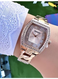 Ferrucci Rectangular Stone Women's Metal Band Wristwatch  - Image 1