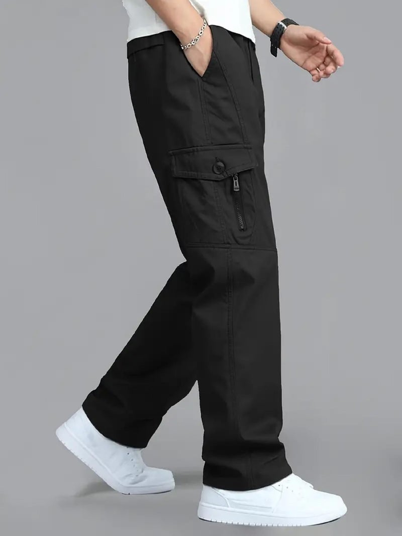 Lymio Men Cargo || Cotton Cargo Pants for Men (117-Black-M) - Image 3