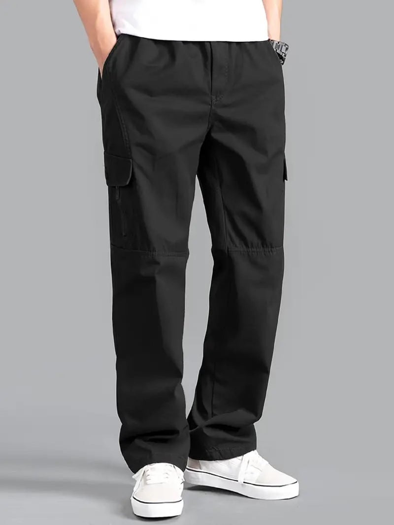 Lymio Men Cargo || Cotton Cargo Pants for Men (117-Black-M) - Image 4