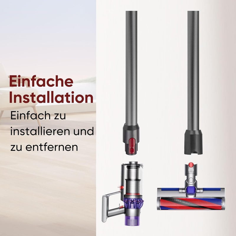BIHARNT Extension Tube for Dyson V11 V15 V10 V8 V7 Stick Vacuum Cleaner, Replacement Telescopic Tube Quick Release Extension Rod Accessories (V7-Grey) - Image 4