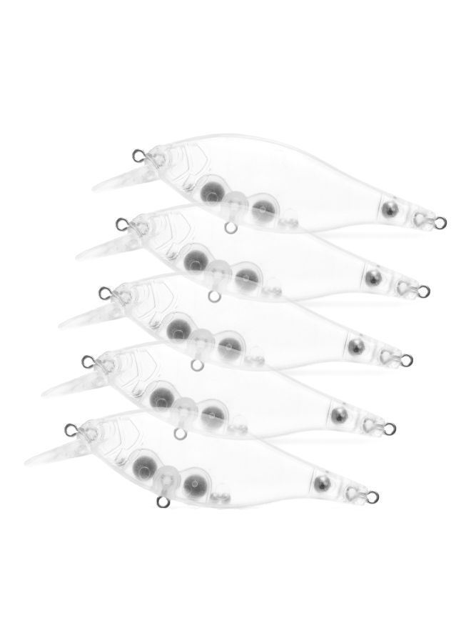 NIBEMINENT 5-Piece Artificial Fish Shaped Lure 5x3.7inch - Image 1