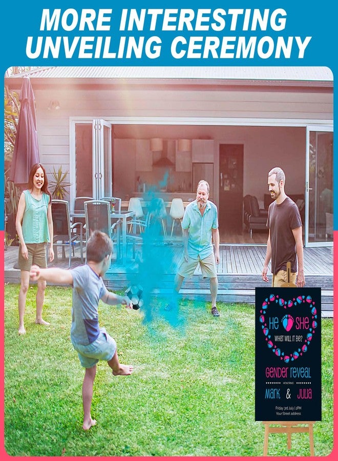 POPUPARTY Gender Reveal Soccer Ball with Pink and Blue Powder for Boy or Girl Baby Gender Reveal Ideas - Image 4